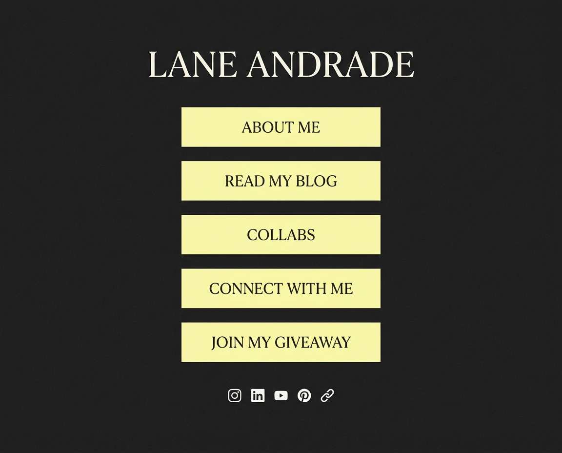 معاينة موقع Lane Andrade الشخصي